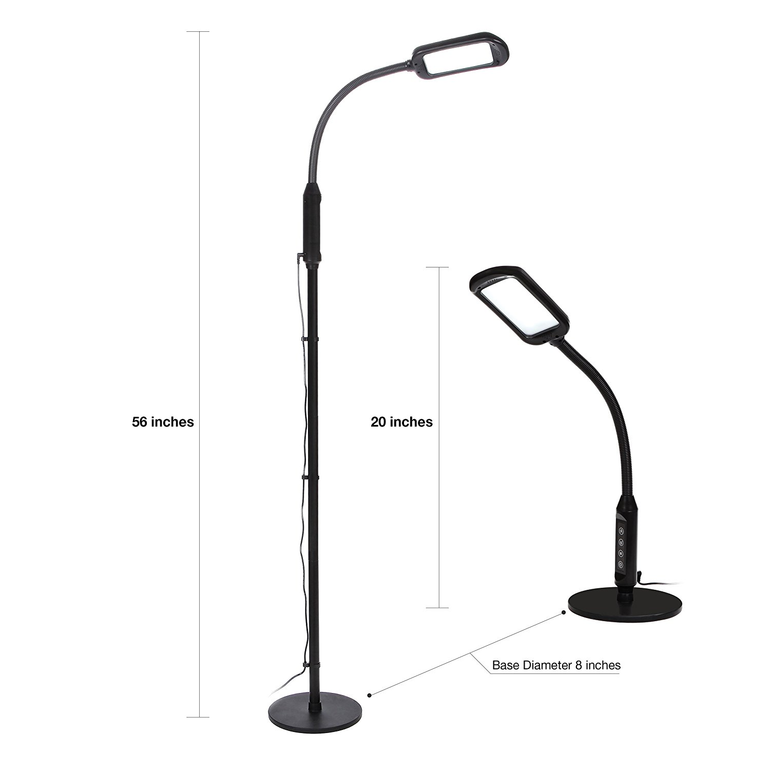 Lampadaire et lampe de bureau LED Bright 2 en 1 (3)